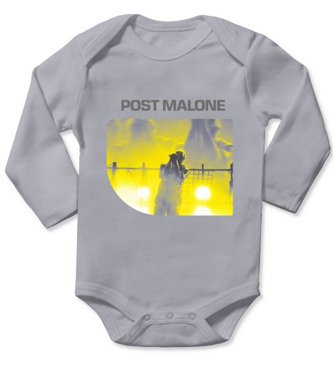 Vintage  Post Malone On Stage Picture Long Sleeve Baby One-Piece