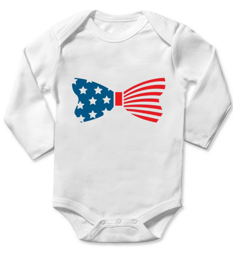 American flag(32) Long Sleeve Baby One-Piece