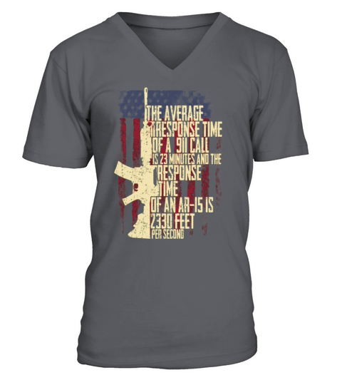 Reaktionszeit AR15 T-Shirt V-Neck T-shirt