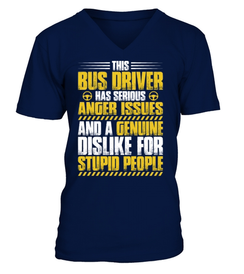 Bus Driver Busman Coach Driver Gift Present V-Neck T-shirt