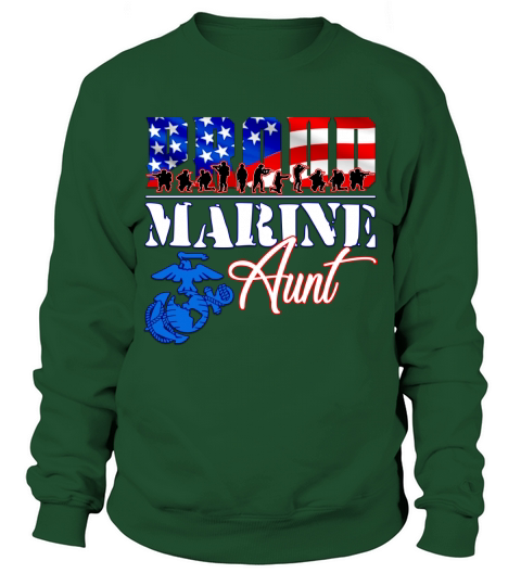 Proud Marine Aunt Patriotic USA Military 2020 Sweatshirt Unisex