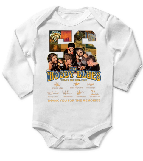 56 the moody blues years of 1964 2020 thank you for the memories signatures Long Sleeve Baby One-Piece