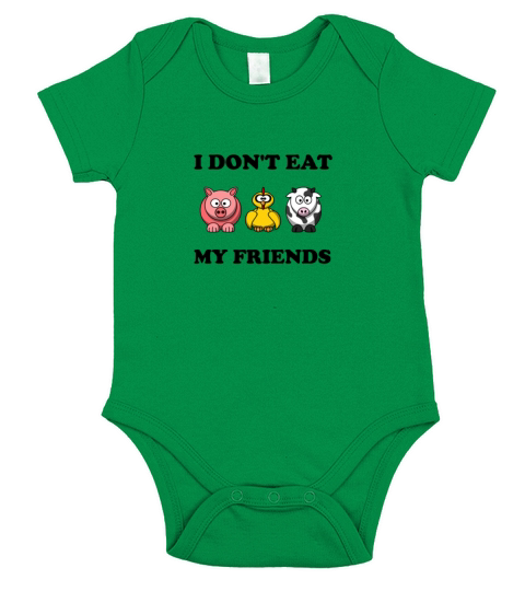 Yo no como mis amigos veganos Short Sleeve Baby One-Piece