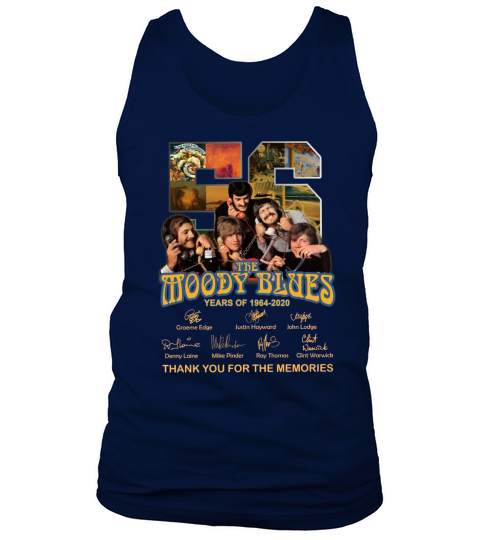 56 the moody blues years of 1964 2020 thank you for the memories signatures Tank Top Unisex