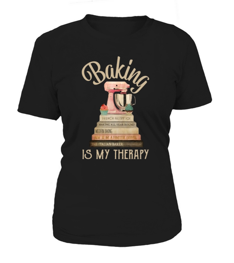 Books baking is my therapy - Coffee Mug (colored) Women's T-Shirt