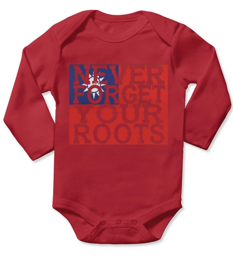 Taiwan never forget roots home Taiwan  geburtstag gift xmas christmas Long Sleeve Baby One-Piece