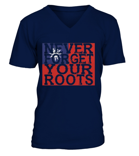 Taiwan never forget roots home Taiwan  geburtstag gift xmas christmas V-Neck T-shirt