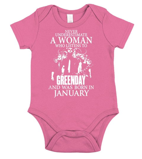 Never Underestimate A Woman Who Listens To Greenday And Was Born In February Short Sleeve Baby One-Piece