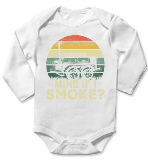 MIND IF I SMOKE BBQ Long Sleeve Baby One-Piece