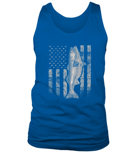 Real Striped Bass USA Fishing Flag Fish Tank Top Unisex