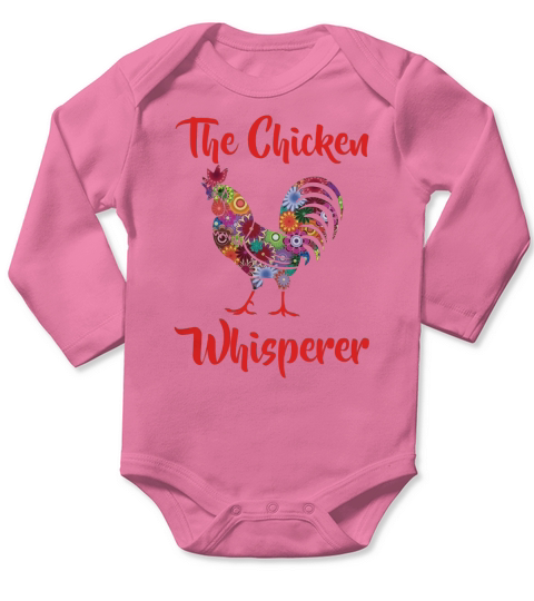 The Chicken Whisperer Funny Farmer Farming Colorful T-Shirt Long Sleeve Baby One-Piece