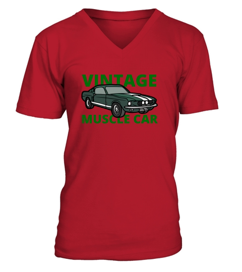 Vintage muscle car(1) V-Neck T-shirt