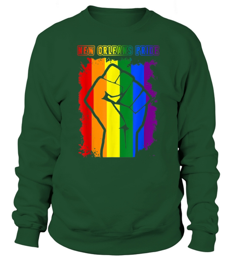 New Orleans PRIDE LGBT RAINBOW FLAG T-SHIRT Sweatshirt Unisex
