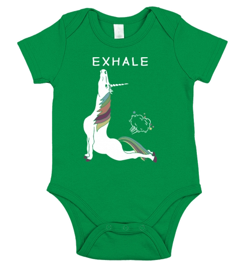 UNICORN EXHALE Short Sleeve Baby One-Piece