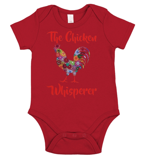 The Chicken Whisperer Funny Farmer Farming Colorful T-Shirt Short Sleeve Baby One-Piece
