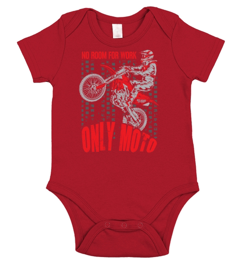 Dirt Bike Only Moto Honda T-Shirts Short Sleeve Baby One-Piece