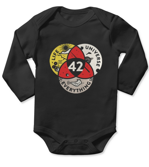 42 the answer to life the universe and everything Long Sleeve Baby One-Piece