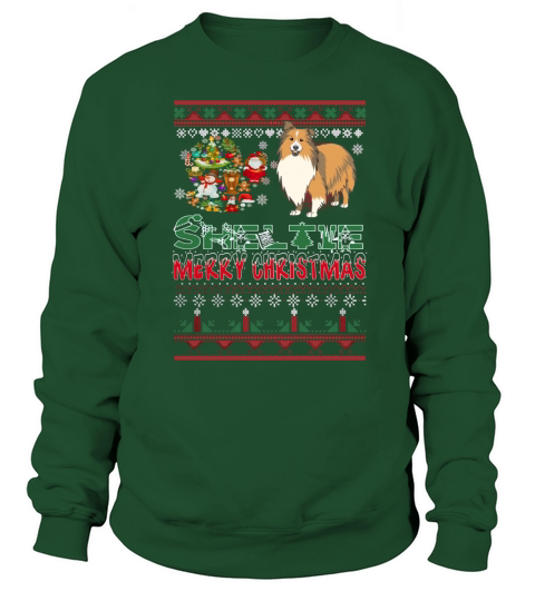 Sheltie Ugly Christmas Sweatshirt Unisex