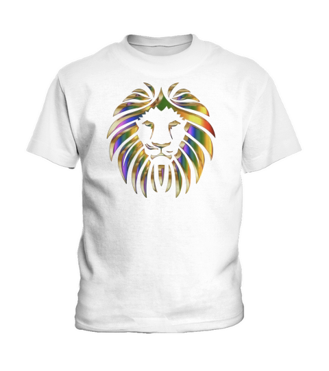 Colorful Lion Head Portrait - Safari Animal Novelty T-Shirt Kids T-Shirt
