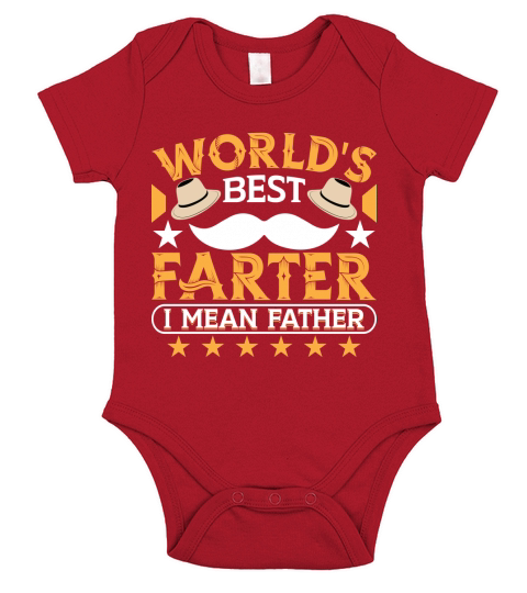 Worldss best farter I mean father Short Sleeve Baby One-Piece