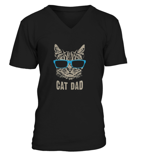 Cat Dad V-Neck T-shirt