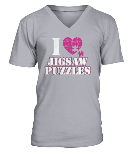 I Love Jigsaw Puzzles Shirt T-Shirt V-Neck T-shirt