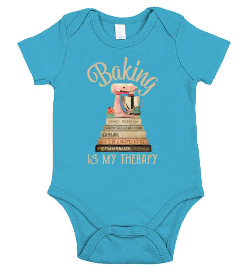 Books baking is my therapy - Coffee Mug (colored) Short Sleeve Baby One-Piece