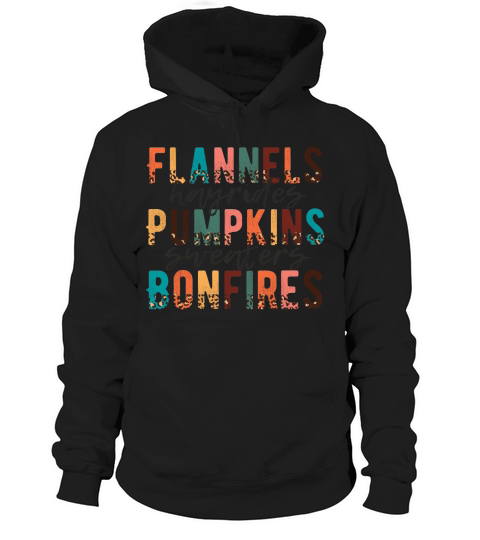 Thanksgiving Flannels pumpkins bonfires Hoodie Unisex