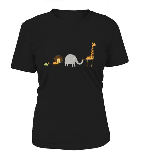 Animal Parade Turtle Lion Elephant Giraffe Tshirt Women's T-Shirt
