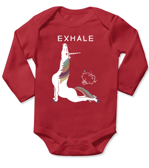 UNICORN EXHALE Long Sleeve Baby One-Piece