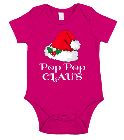 Original Christmas Pop Pop Claus Matching Pajama Santa Hat X-mas sweater Short Sleeve Baby One-Piece
