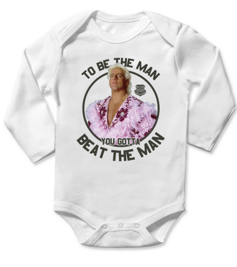 WWE Ric Flair To Be The Man You Gotta Beat The Man shirt - Coffee Mug (colored) Long Sleeve Baby One-Piece
