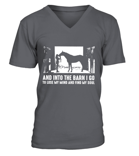 and into the barn i go - Unisex Long Sleeve V-Neck T-shirt