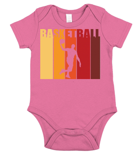 Vintage Basketball Player silhouette Short Sleeve Baby One-Piece