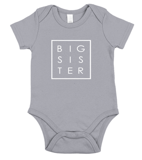 big sister tshirt stylish minimalist text in square box tee Short Sleeve Baby One-Piece
