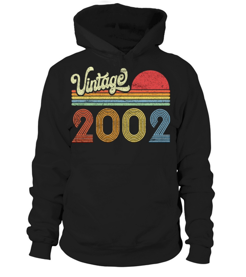 2002 Birthday Gift Vintage Born Made 2002 Retro Su Hoodie Unisex