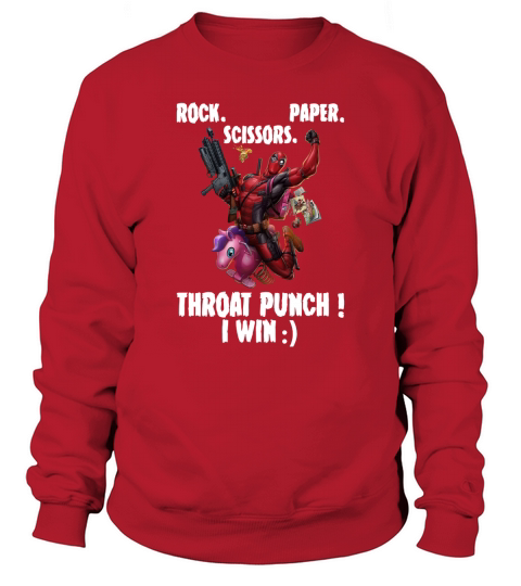 Pool Rock Paper Scissors Throat Punch I Win Sweatshirt Unisex