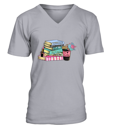 Follow your dreams my ramblings do what you love mystery book daily diary sublimation V-Neck T-shirt