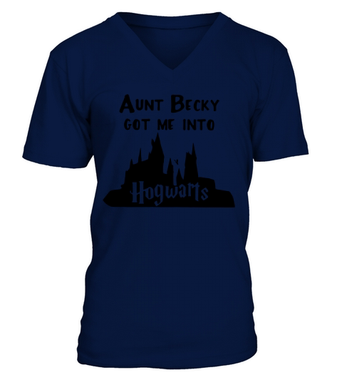 Aunt becky got me into Hogwarts V-Neck T-shirt