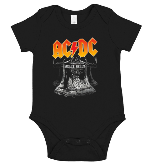 Acdc hells bells Short Sleeve Baby One-Piece