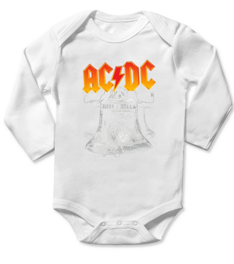 Acdc hells bells Long Sleeve Baby One-Piece