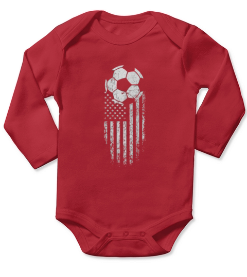 Usa soccer t-shirt Long Sleeve Baby One-Piece