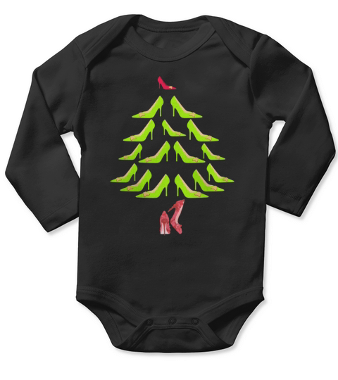 High Heels Christmas Tree T-Shirt Long Sleeve Baby One-Piece