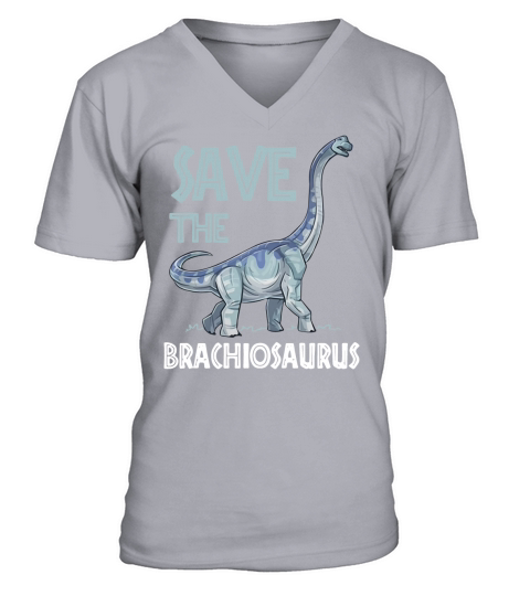 T-Rex save the Brachiosaurus V-Neck T-shirt