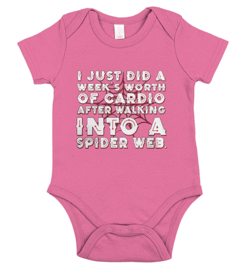 I Just Did A Weeks Worth Of Cardio After Spider Tshirt Short Sleeve Baby One-Piece