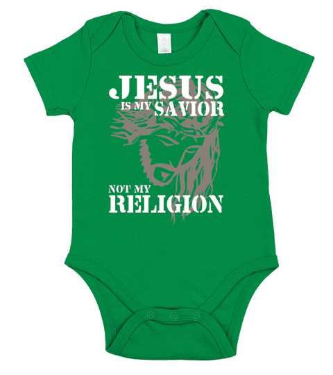JESUS IS MY SAVIOR Short Sleeve Baby One-Piece