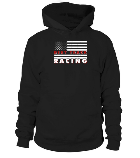 Dirt Track Racing American Flag Hoodie Unisex