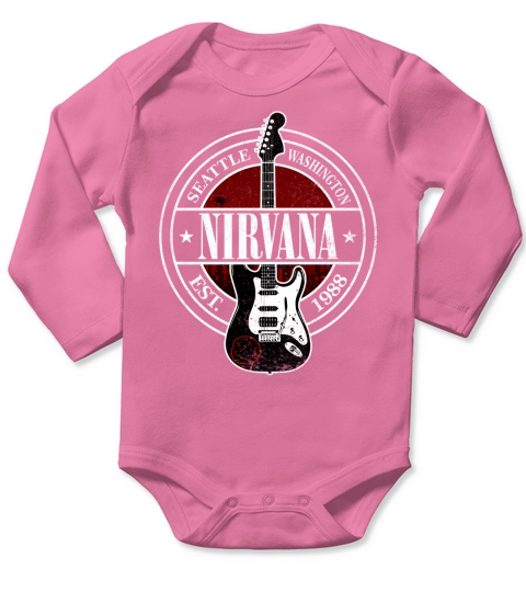 Nirvana Seattle Washington Circle Est 1988 Long Sleeve Baby One-Piece