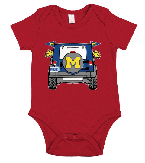 Jeep Sport Michigan Wolverines football Short Sleeve Baby One-Piece
