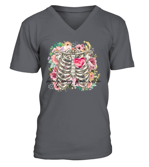 Mental Health Skeleton PNG V-Neck T-shirt